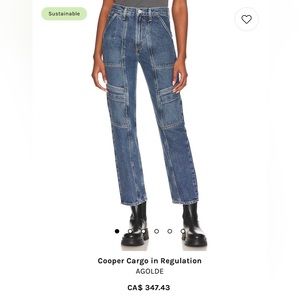 NWT Agolde Cooper Cargo jeans, size 26